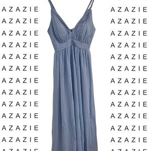 Azazie Rowena Dusty Blue Bridesmaids Dress